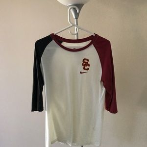 Women’s Nike USC baseball tee